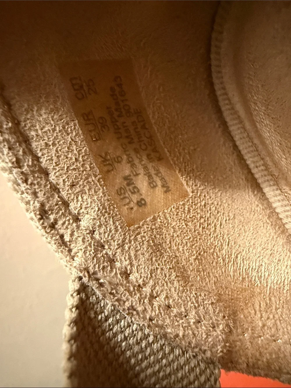 Life Stride Kascade Tan Beige Espadrille Wedge with Ankle Bow size 8.5